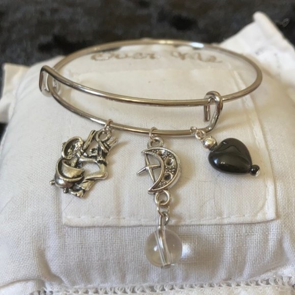 Fullmoon witch 🧙♀️🌚 🖤 Heart Agate bracelet - Picture 5 of 8